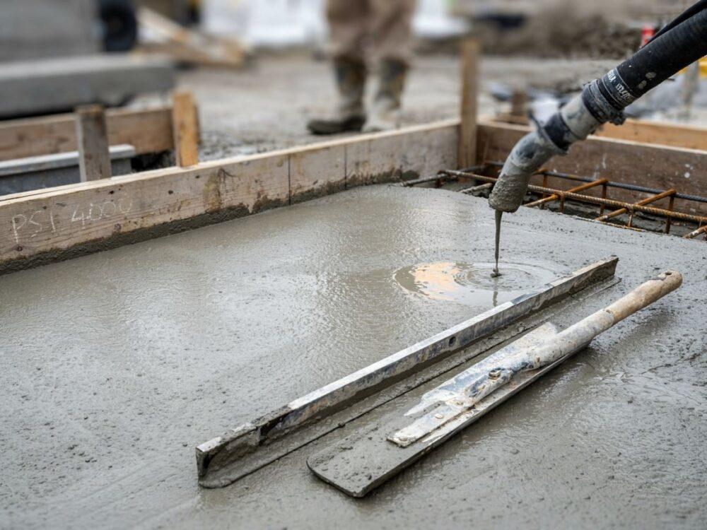 aplikacja cementu na podłoże posadzkowe