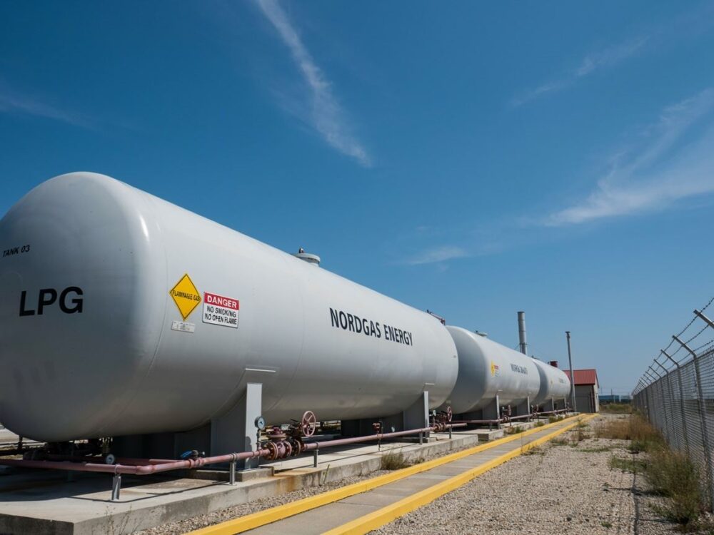montaż zbiornika LPG na działce